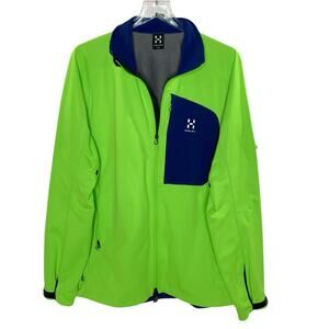 Haglofs L Mens Ulta Soft Shell Jacket Green Bike Cycle Running
